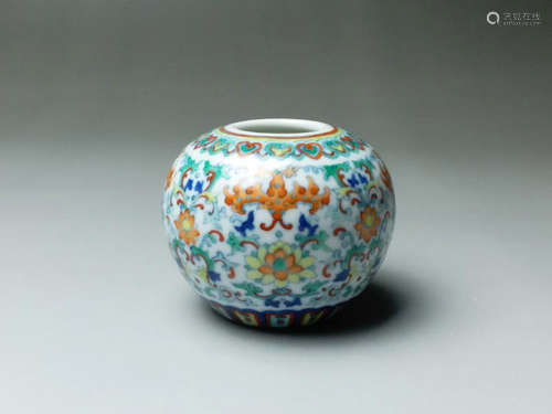 China,Blue and White Dou Cai Water Jar