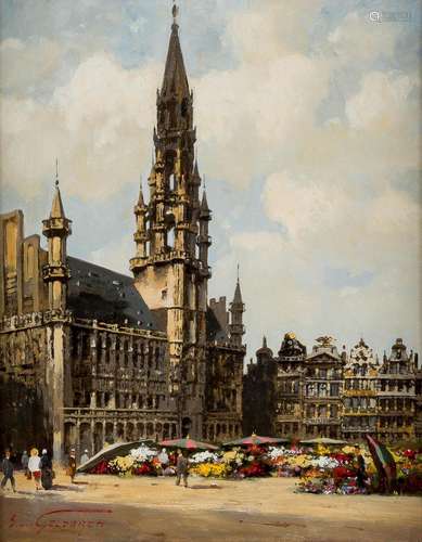 Blumenmarkt auf der Grand-Place in Brüssel