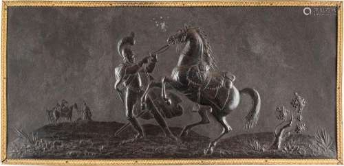 Reliefplatte mit einem Pferdebändiger