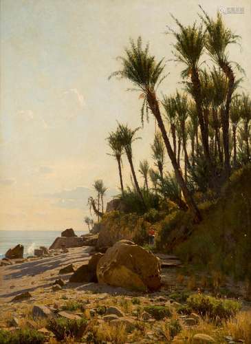 Palmen am Strand von Bordighera