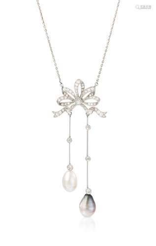 Naturperlen-Diamant-Collier