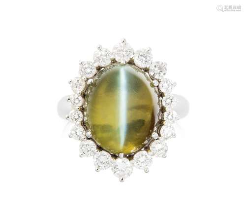 Feiner Chrysoberyll-Brillant-Ring