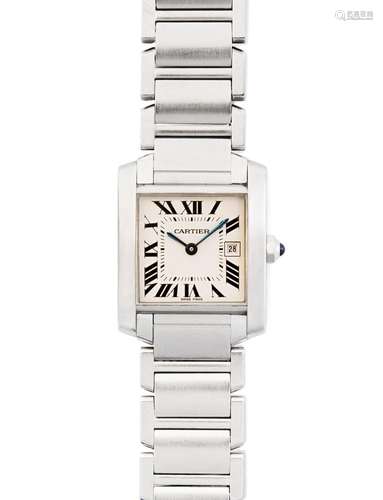 Cartier Edelstahl-Damenarmbanduhr