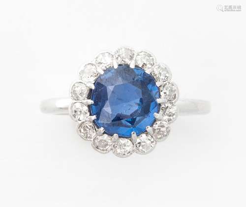 Saphir-Diamant-Ring