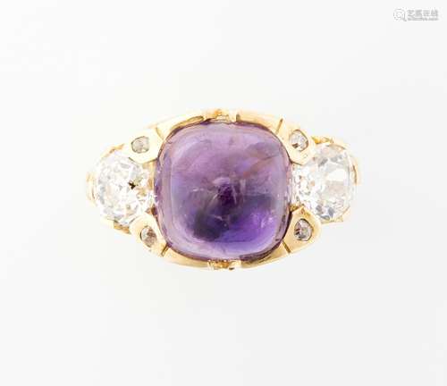 Amethyst-Diamant-Ring