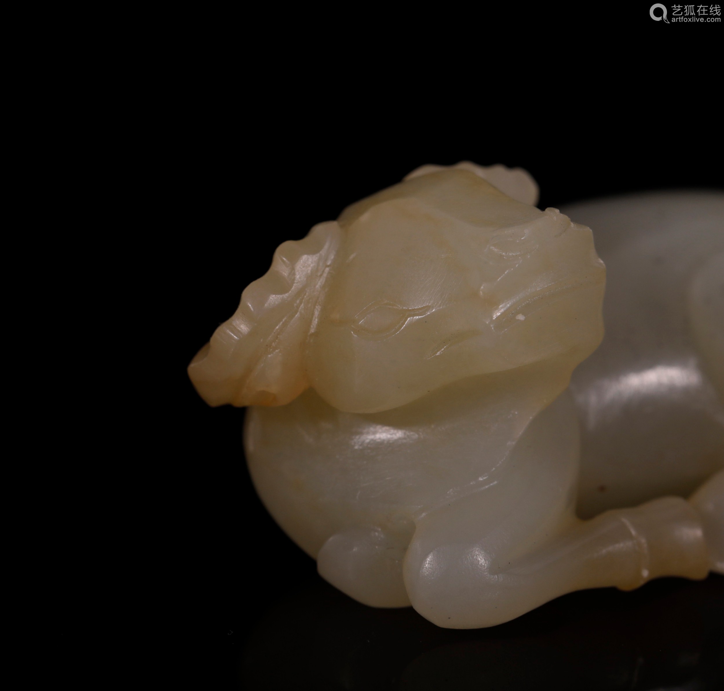 清代和田籽料玉牛