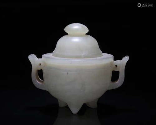 A HETIAN JADE CARVED CENSER