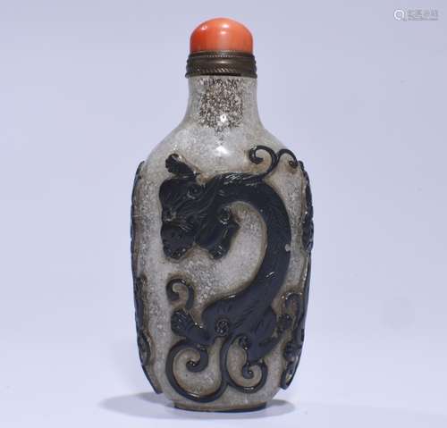 A PEKING GLASS SNUFF BOTTLE