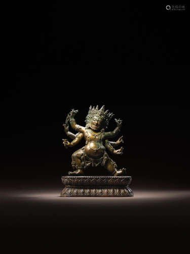 TIBET, 15TH/16TH CENTURY A COPPER ALLOY FIGURE OF HAYAGRIVA