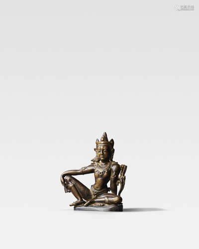 TIBET, CIRCA 12TH CENTURY A COPPER ALLOY FIGURE OF A BODHISATTVA