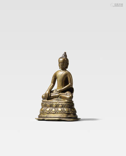 TIBET, CIRCA 12TH CENTURY A COPPER ALLOY FIGURE OF SHAKYAMUNI