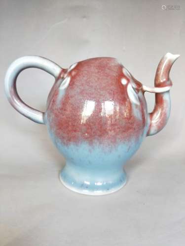 A FLAMBE GLAZED POT