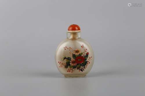 A  GLASS SNUFF BOTTLE