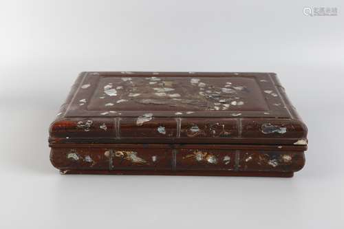 A MOTHER INLAID WOOD BOX