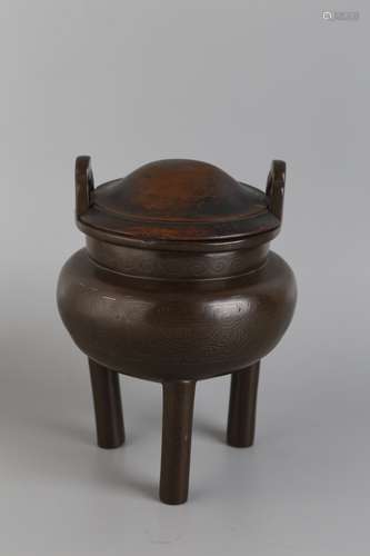 A DING SHAPE BRONZE CENSER