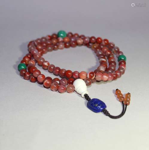 108 AGATE BEADS NECKLANCE