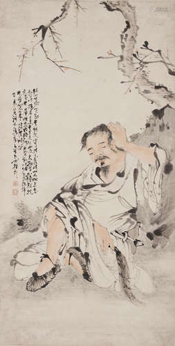 Monk Resting Against Rock Su Liupeng (1796-1862)