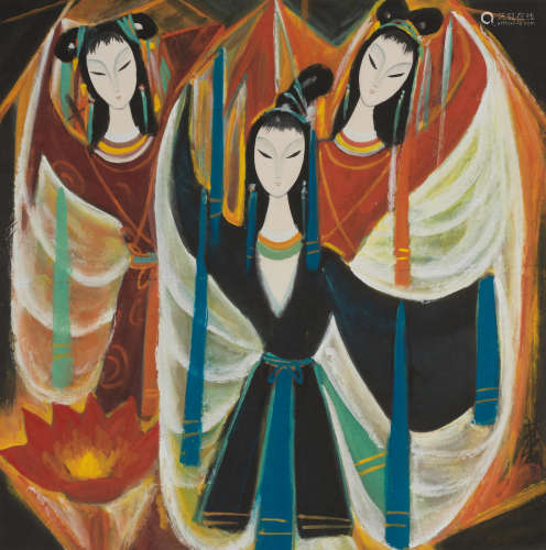 Opera Figures Lin Fengmian (1900-1991)