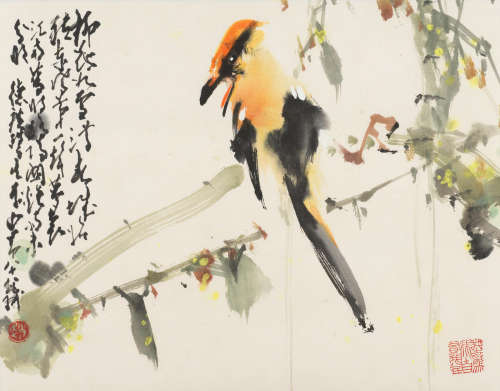 Bird on Willow Tree Zhao Shao'ang (1905-1998)