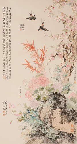 Flowers and Swallows Pu Tong (1877-1952), Mei Lanfang (1894-1961), Han Shenxian (1897-1962), Cheng Yanqiu (1904-1958) ET AL.