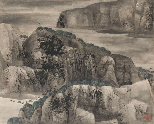 Landscape Wang Jiqian (C. C. Wang, 1907-2003)