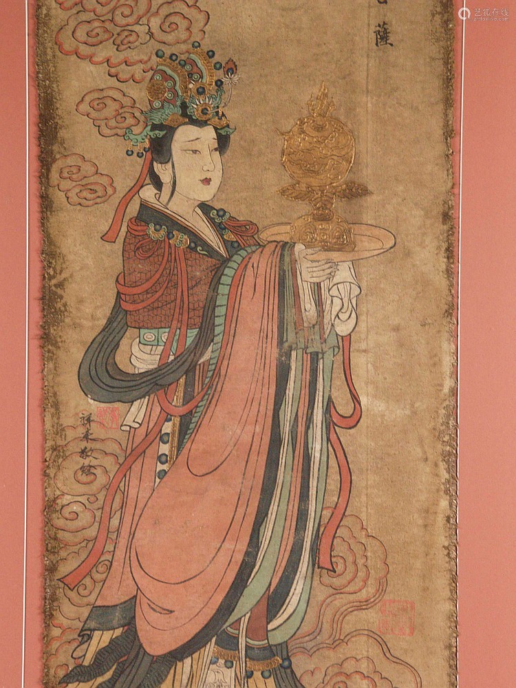 chinese-silk-painting-depiction-of-the-bixia-yuanjun-the-daoist-goddess-deal-price-picture