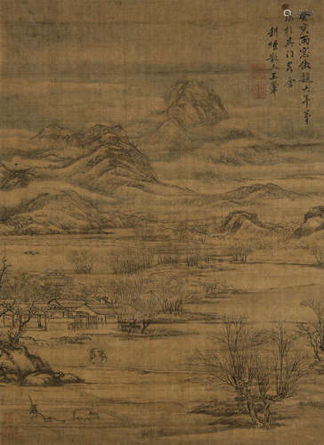 王翚（明） 1683年作 山水 立轴 水墨绢本