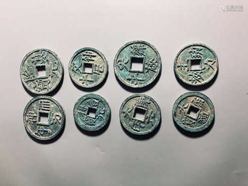A SET OF ANCIENT COINS