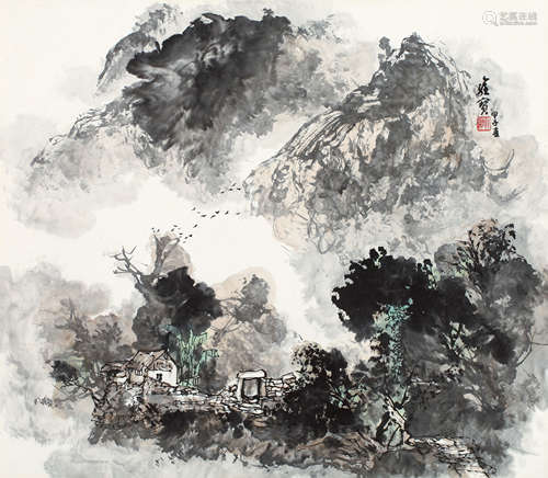 王维宝 山居烟袅