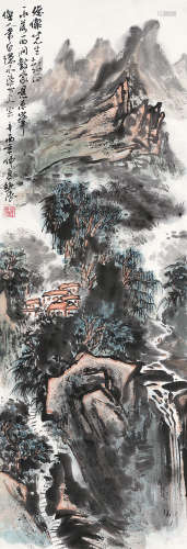 赵豫（b.1942） 1981年作 山水 立轴 设色纸本