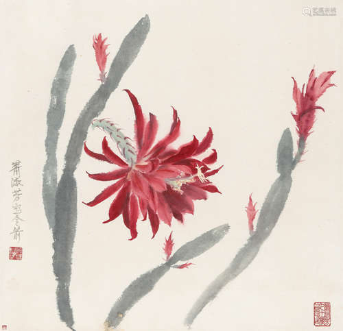 萧淑芳（1911～2005） 令箭 镜心 设色纸本