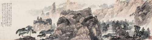 江兆申（1925～1996） 1981年作 山水 镜框 设色纸本