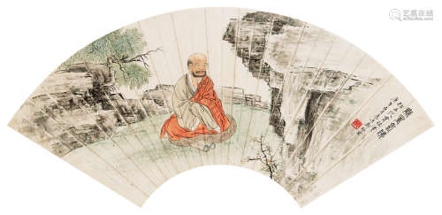 郑慕康（1901～1982） 1930年作 无量寿佛 镜心 设色纸本