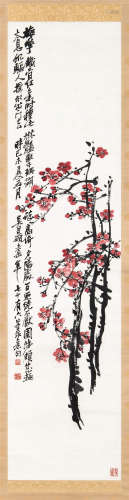吴昌硕（1844～1927） 1919年作 红梅 立轴 设色纸本