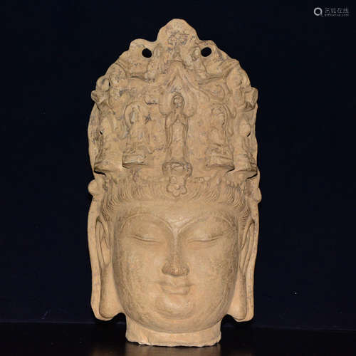 CHINESE STONE HEAD OF GUANYIN