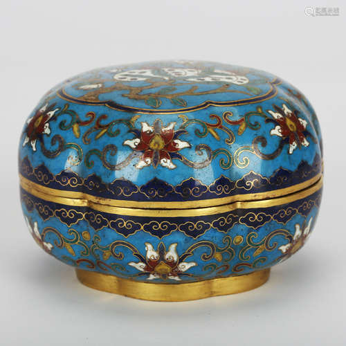 CHINESE CLOISONNE COVER BOX