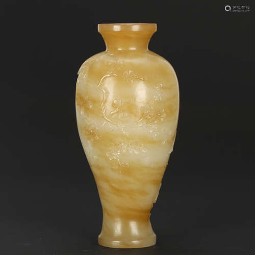 CHINESE JADE CARVED VASE