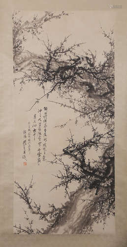 CHINESE INK AND COLOR SCROLL PAINTING