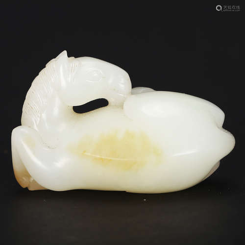 CHINESE WHITE JADE HORSE