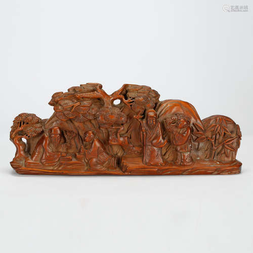 CHINESE BOXWOOD CARVED BRUSH REST