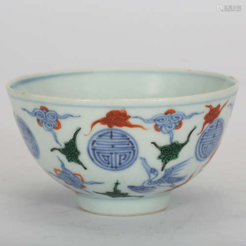 CHINESE WUCAI PORCELAIN BOWL