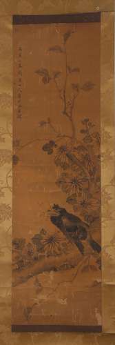 CHINESE INK AND COLOR SCROLL PAINTING