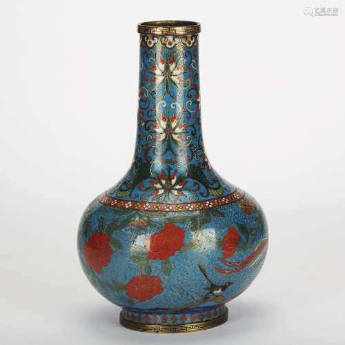 CHINESE CLOISONNE BOTTLE VASE