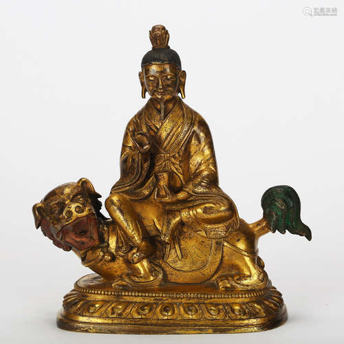 CHINESE GILT BRONZE DAOIST IMMORTAL