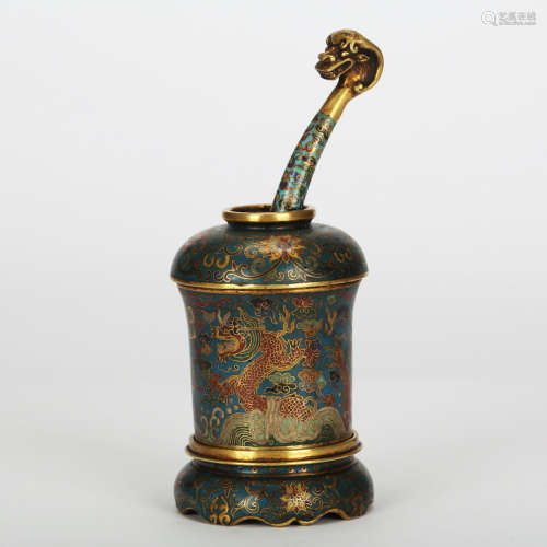 CHINESE CLOISONNE WATER COUPE
