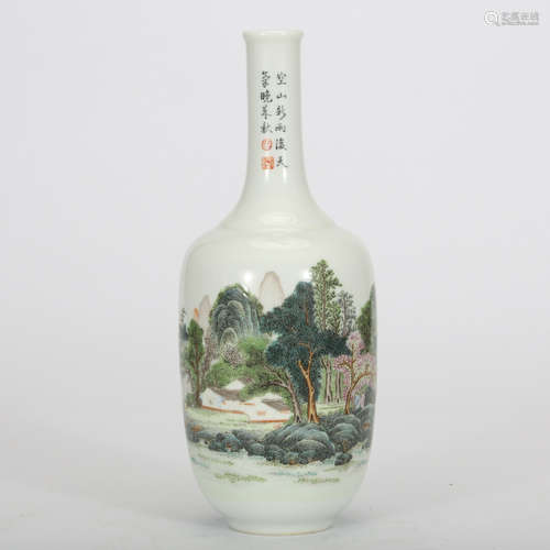 CHINESE FAMILLE ROSE PORCELAIN VASE