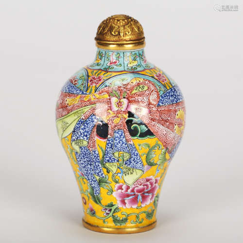 CHINESE CLOISONNE SNUFF BOTTLE