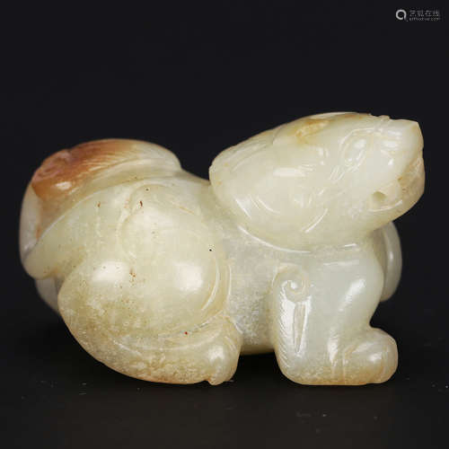 CHINESE WHITE JADE BEAST