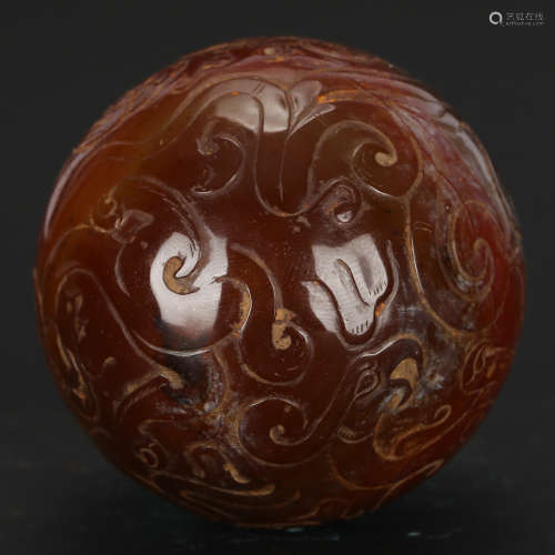 CHINESE JADE CARVED BEAD