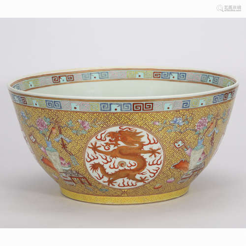 CHINESE FAMILLE ROSE PORCELAIN BOWL